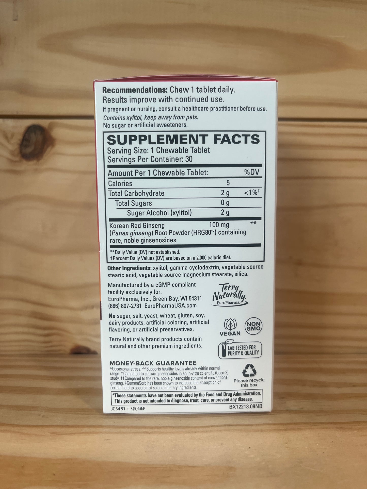 Red Ginseng Energy Chewable HRG80™