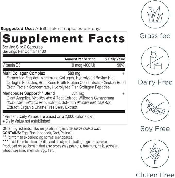 Menopause Support + Collagen Capsules