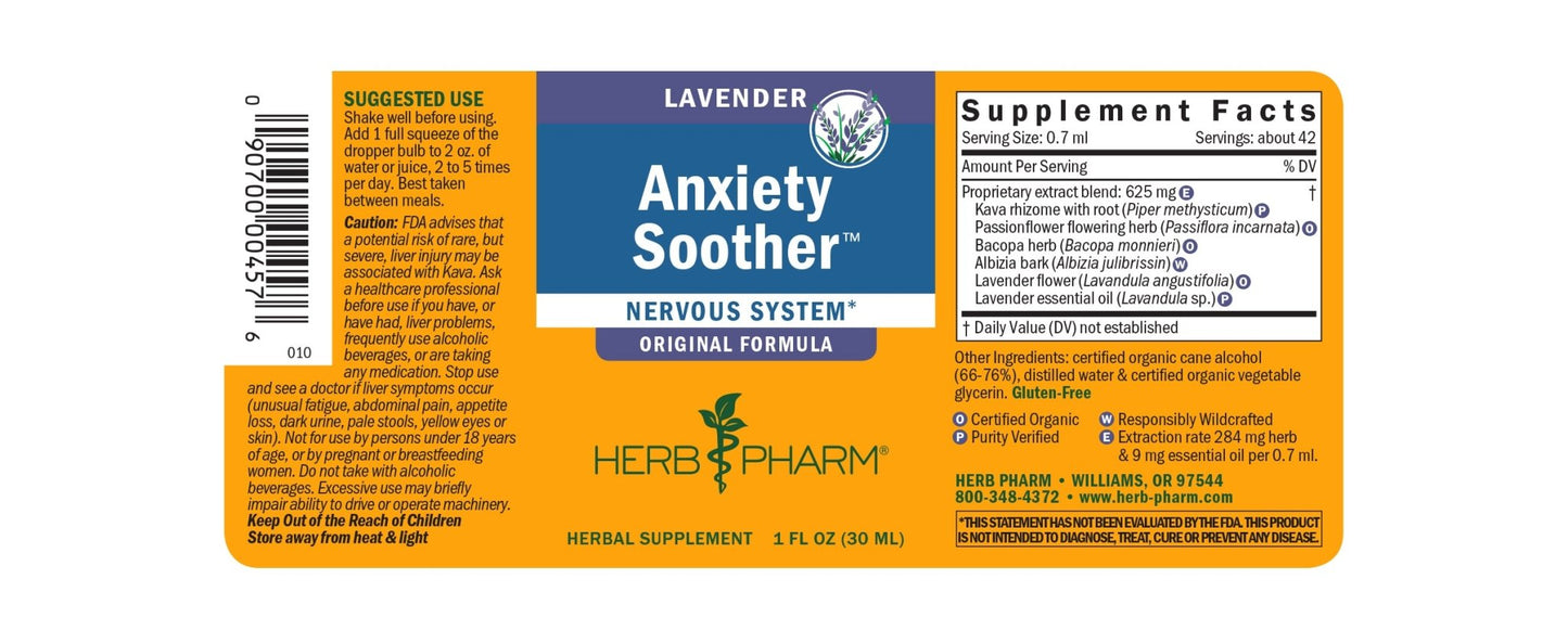 Anxiety Soother™ Original Lavender Liquid Extract - One Life Natural Market NC