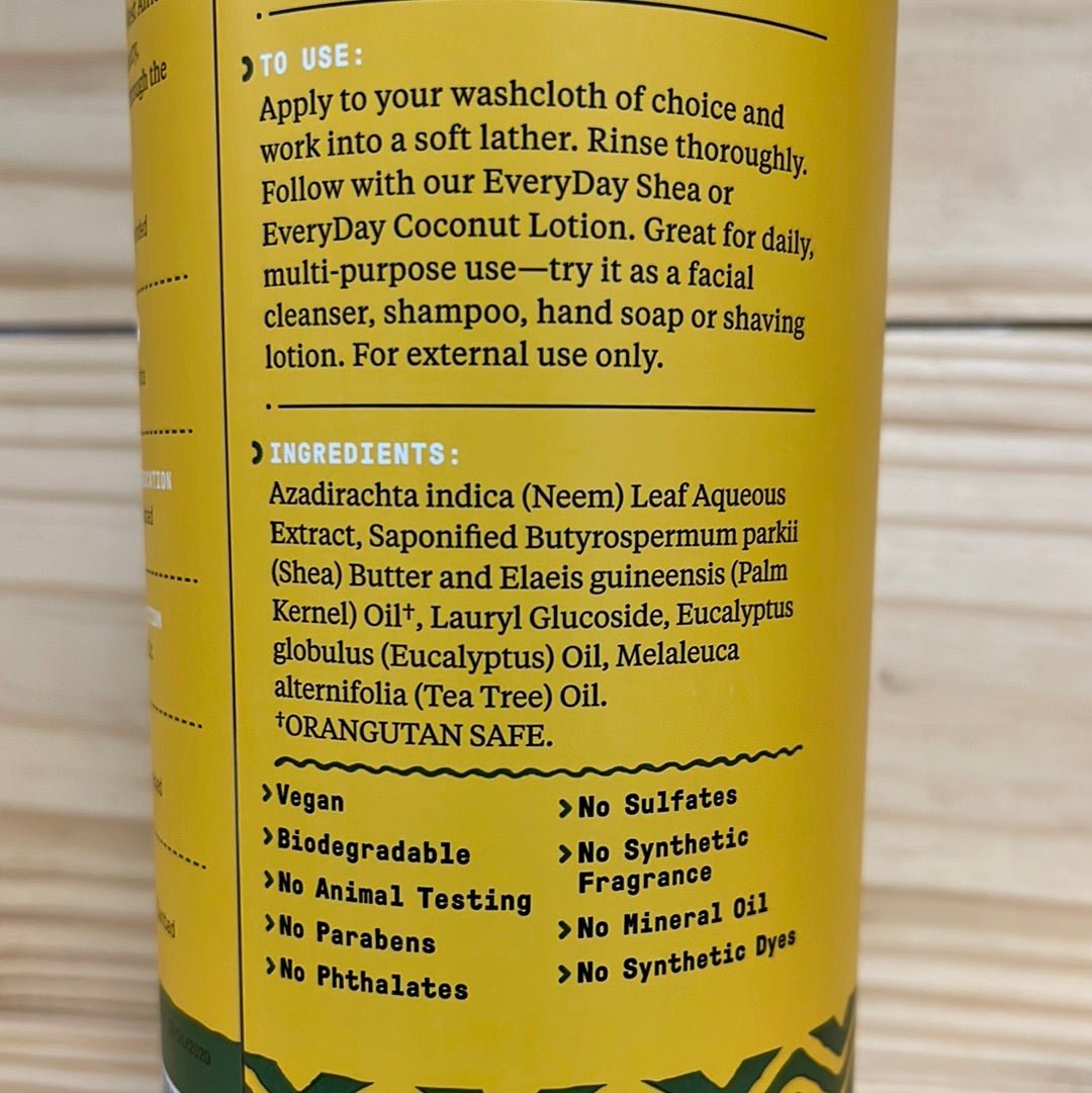 Authentic African Black Soap All in One Eucalyptus Tea Tree 32 OZ - One Life Natural Market NC