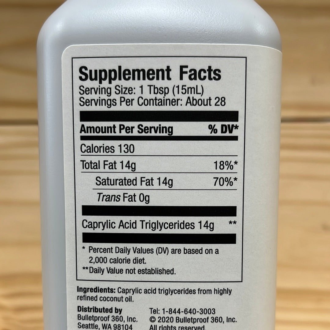 Bulletproof BRAIN OCTANE OIL Pure C8 MCT Oil - One Life Natural Market NC