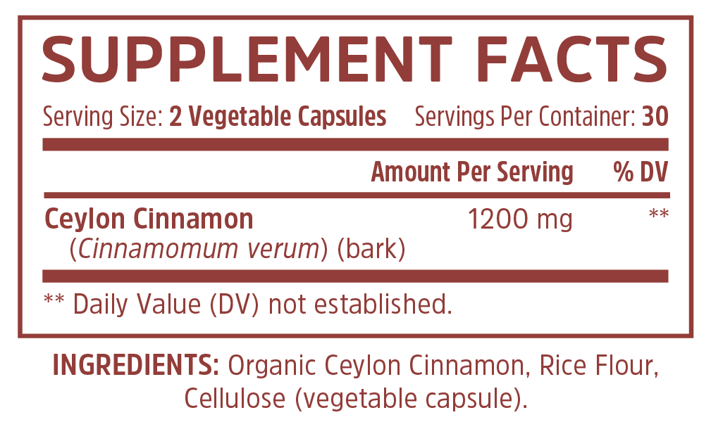 Ceylon Cinammon Capsules - One Life Natural Market NC