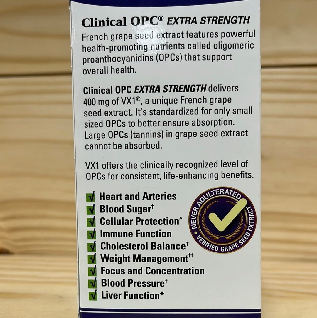 Clinical OPC® French Grape Seed Extract Extra Strength 400 mg - One Life Natural Market NC