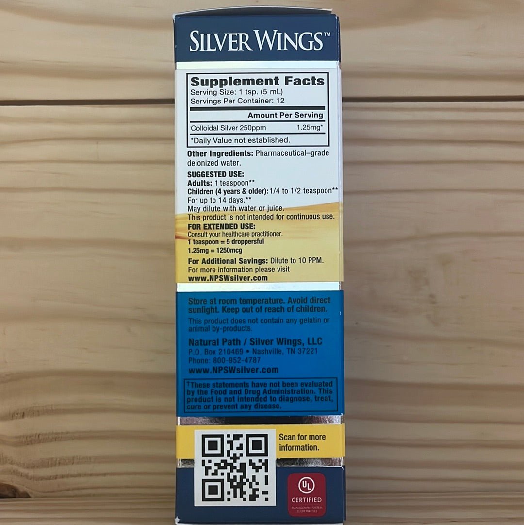 Colloidal Silver 250 PPM Dropper Top - One Life Natural Market NC
