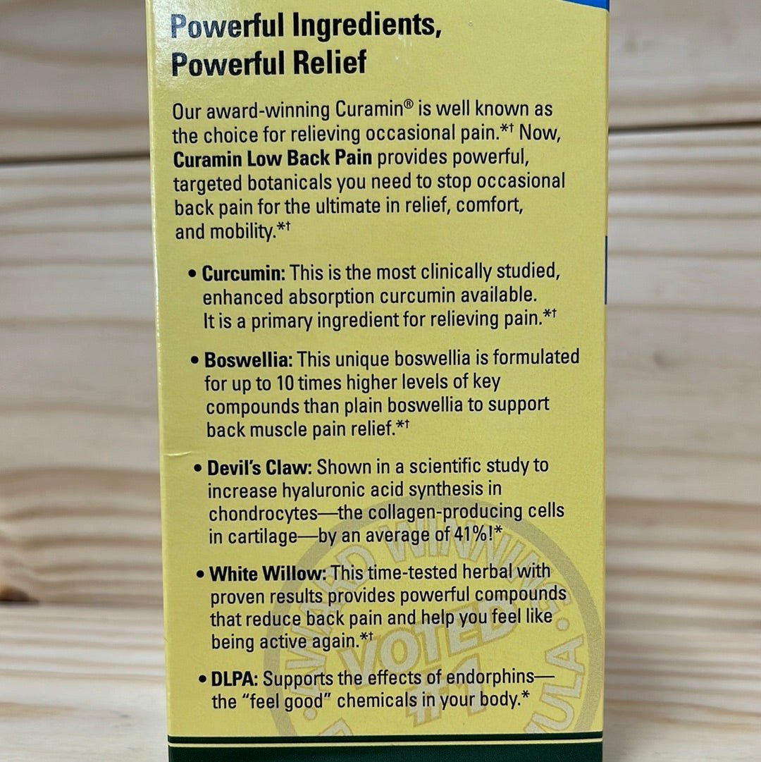 Curamin® Low Back Pain*† Natural Anti-Inflammatory - One Life Natural Market NC