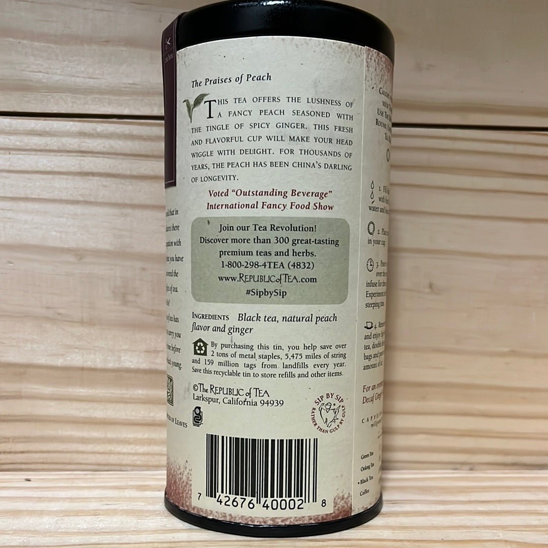 Ginger Peach Black Tea Bags - One Life Natural Market NC