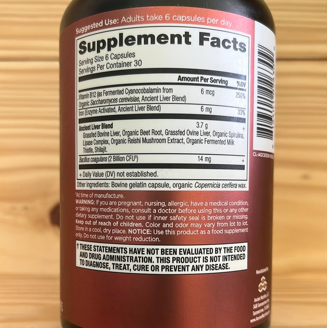 Grass Fed Liver Capsules - One Life Natural Market NC