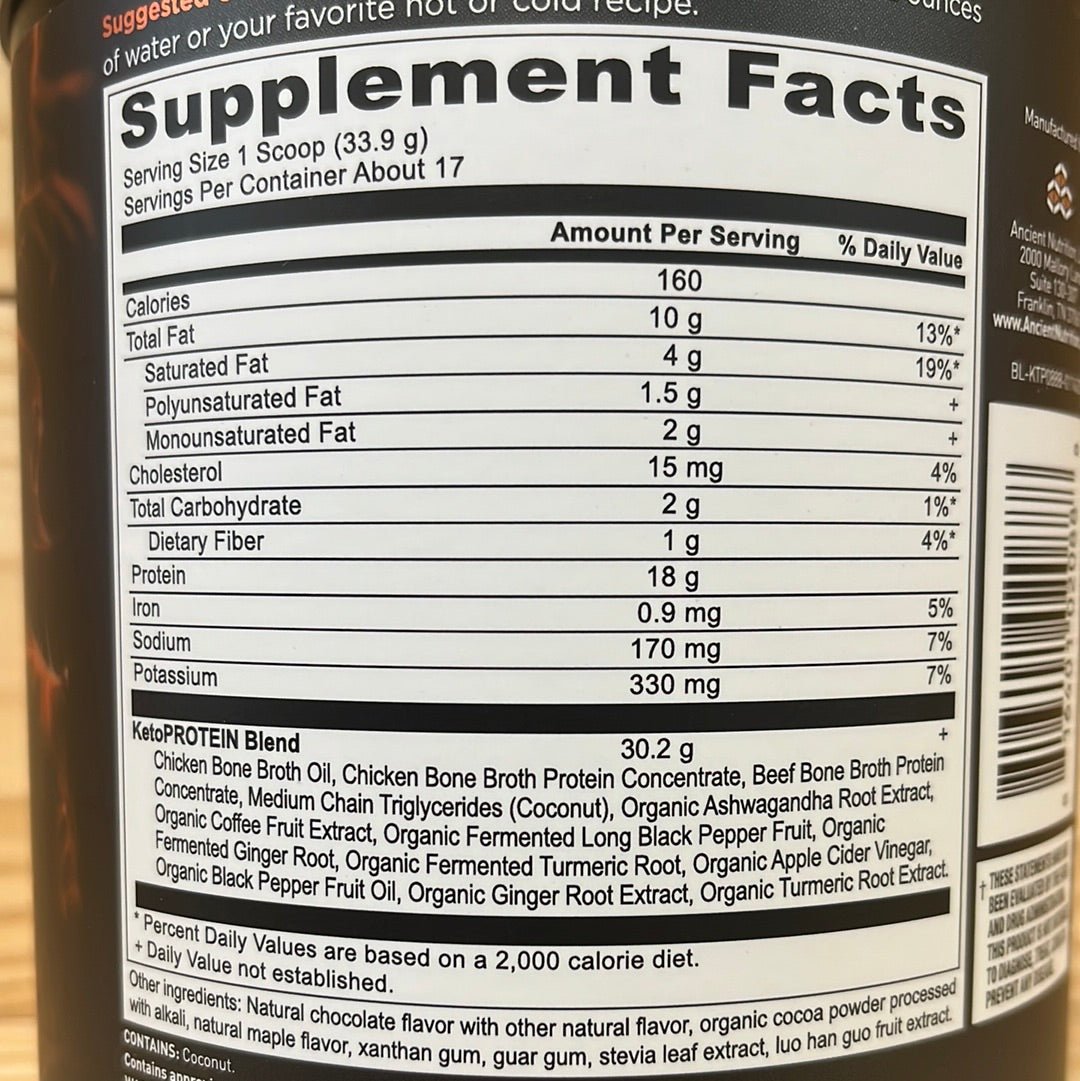 Keto Bone Broth Protein Chocolate - One Life Natural Market NC