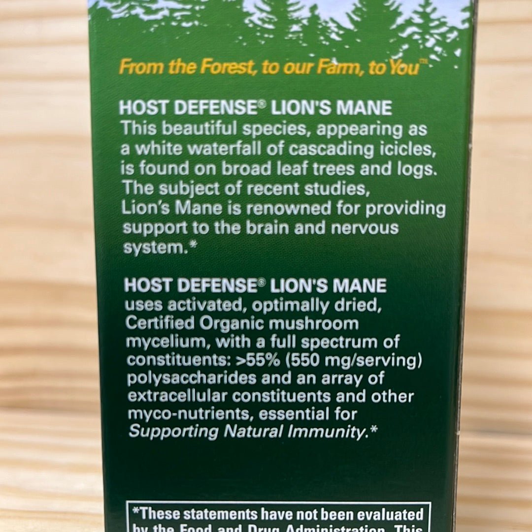 Lion's Mane Mushroom Capsules Brain Support - One Life Natural Market NC