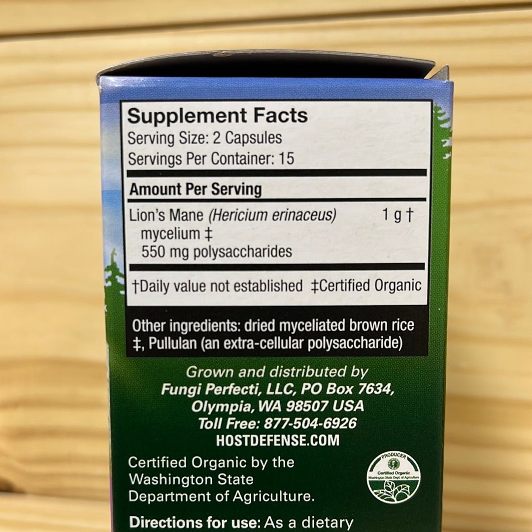 Lion's Mane Mushroom Capsules Brain Support - One Life Natural Market NC