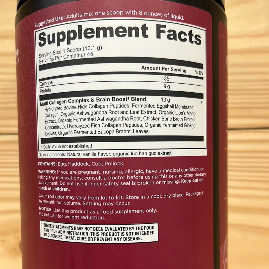 Multi Collagen Protein Brain Boost Powder - One Life Natural Market NC