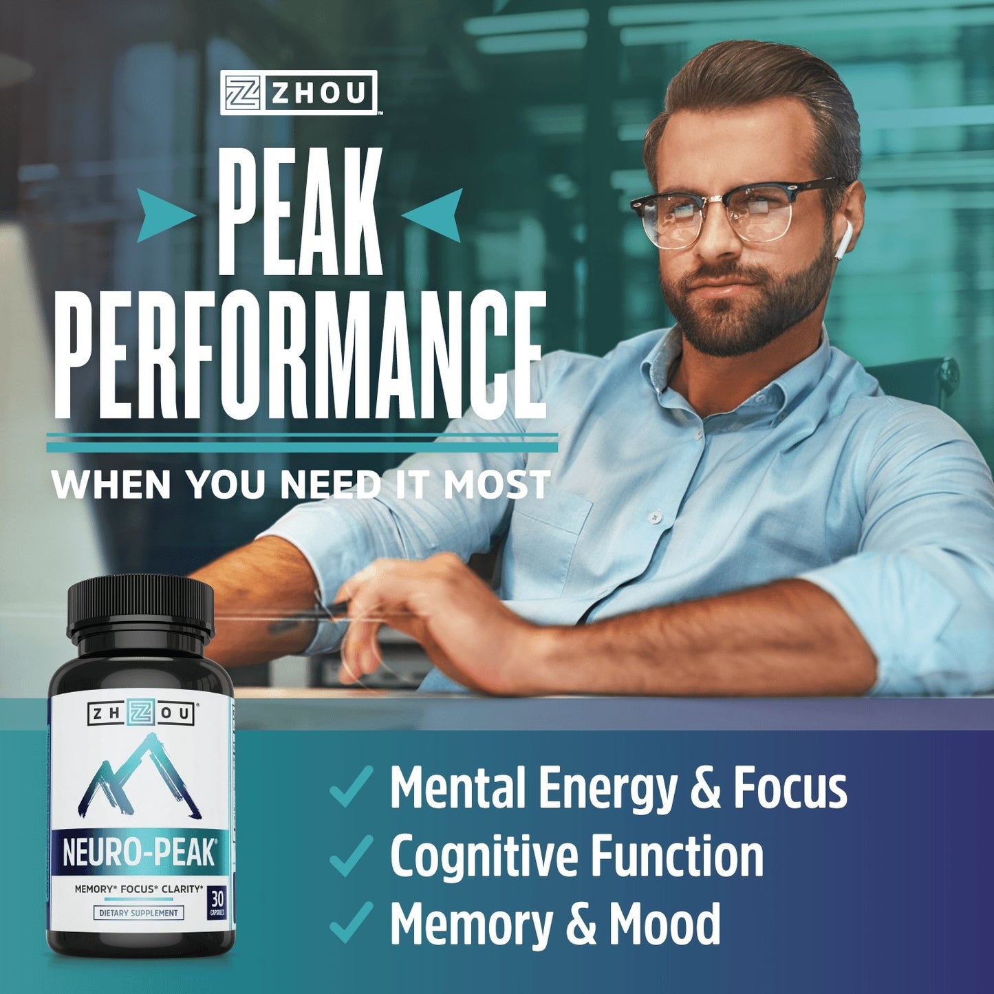 Neuro-Peak Memory Focus Nootropic Formula - One Life Natural Market NC