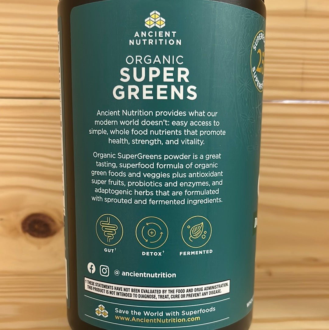 Organic SuperGreens Powder Mint Flavor - One Life Natural Market NC
