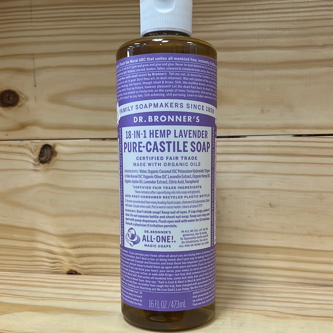 Pure Castile Liquid Soap Lavender - One Life Natural Market NC
