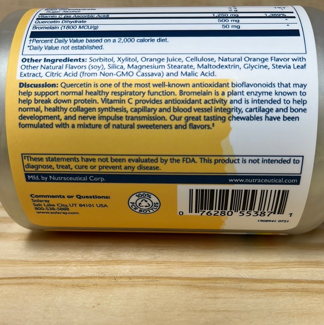 Quercetin Bromelain Vitamin C QBC Plex Chewables - One Life Natural Market NC