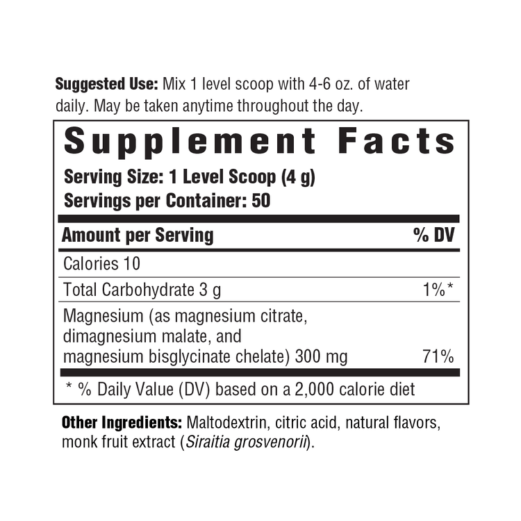 Relax + Calm* Magnesium Powder Blackberry Hibiscus Oasis - One Life Natural Market NC