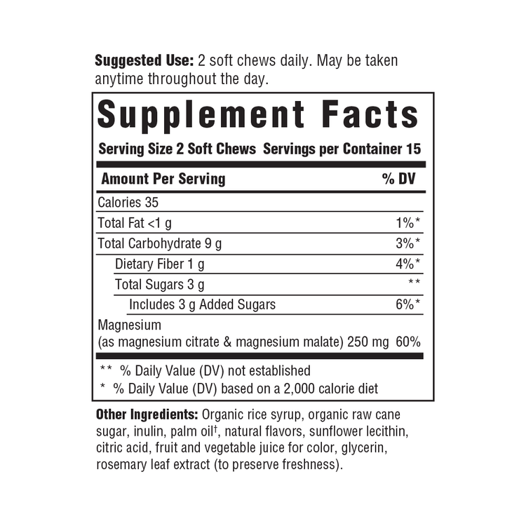 Relax + Calm* Magnesium Soft Chews - One Life Natural Market NC