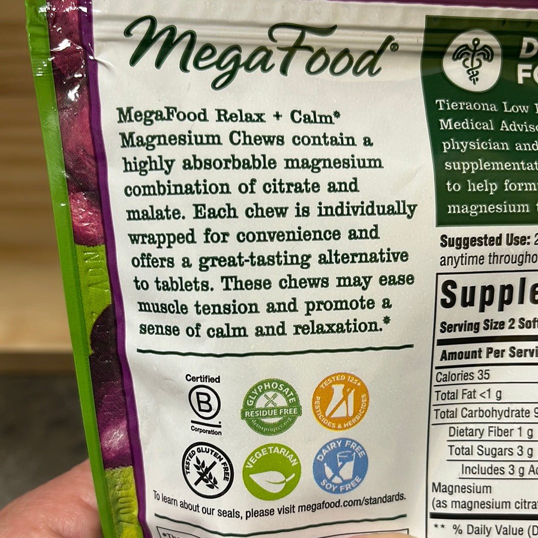 Relax + Calm* Magnesium Soft Chews - One Life Natural Market NC