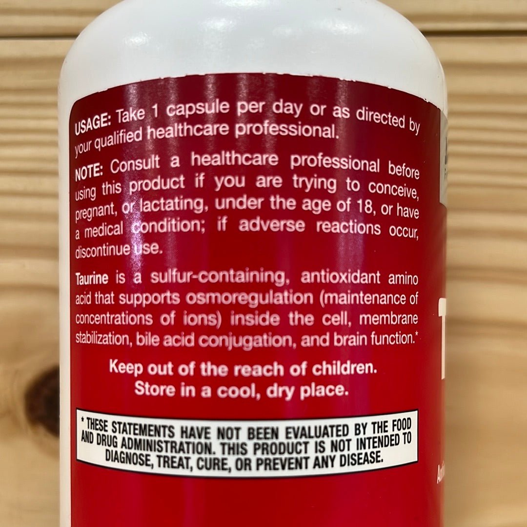 Taurine 1000 mg - One Life Natural Market NC