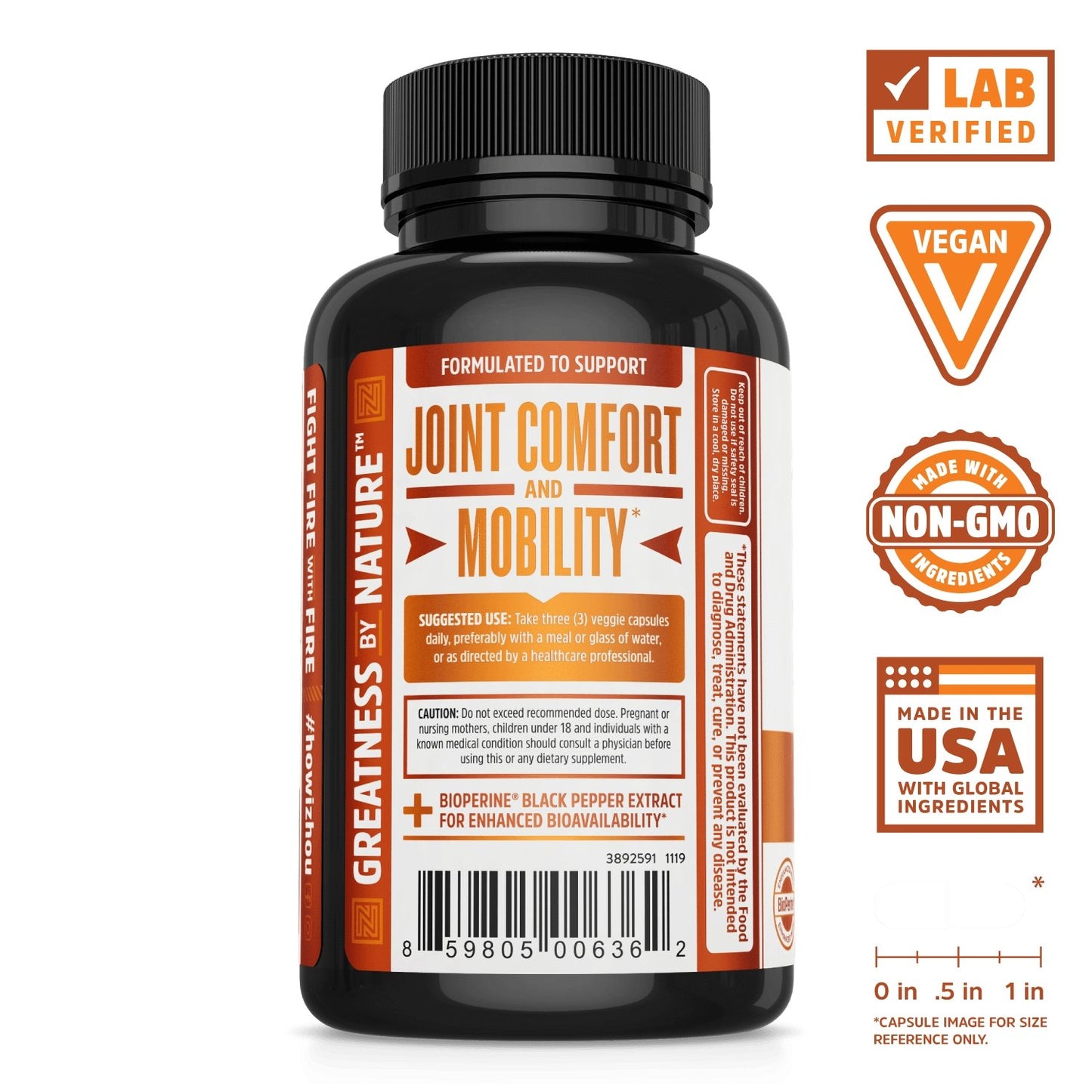 Turmeric Curcumin with Ginger & Bioperine Black Pepper Extract - One Life Natural Market NC