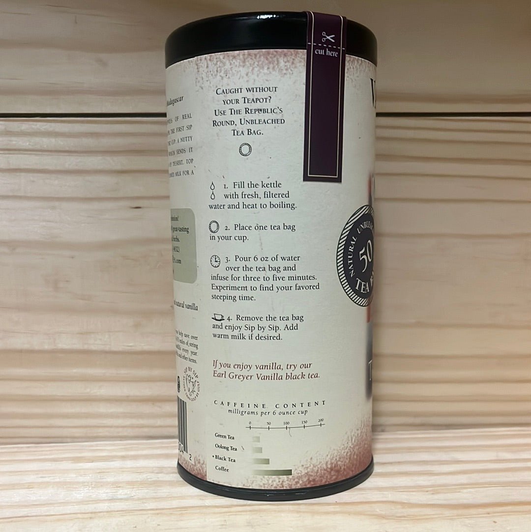 Vanilla Almond Black Tea Bags - One Life Natural Market NC