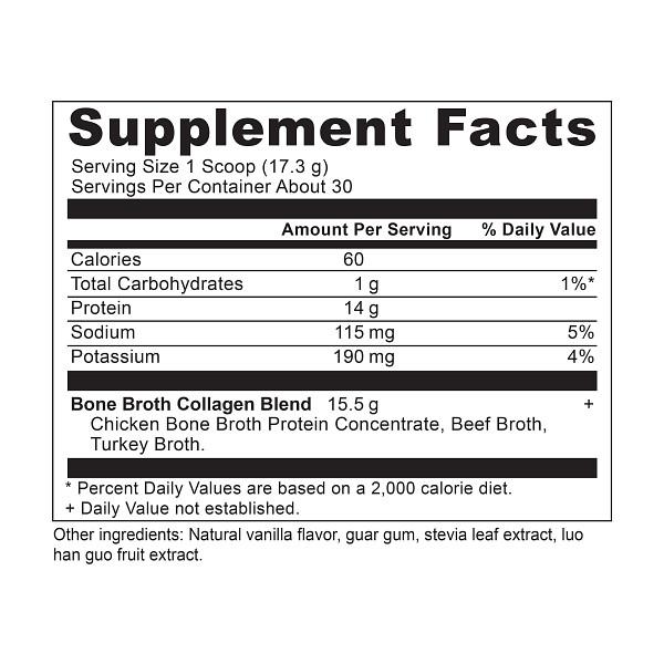 Vanilla Bone Broth Protein - One Life Natural Market NC