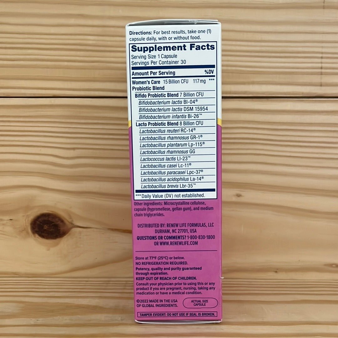 Women's Care Probiotic 15 Billion CFU 12 Strains - One Life Natural Market NC