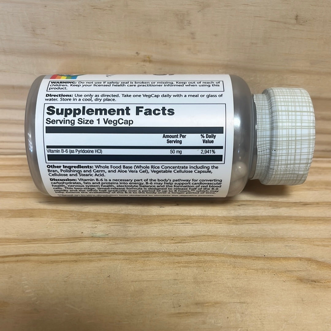 Time Released Vitamin B-6 50 mg 60 vegcaps