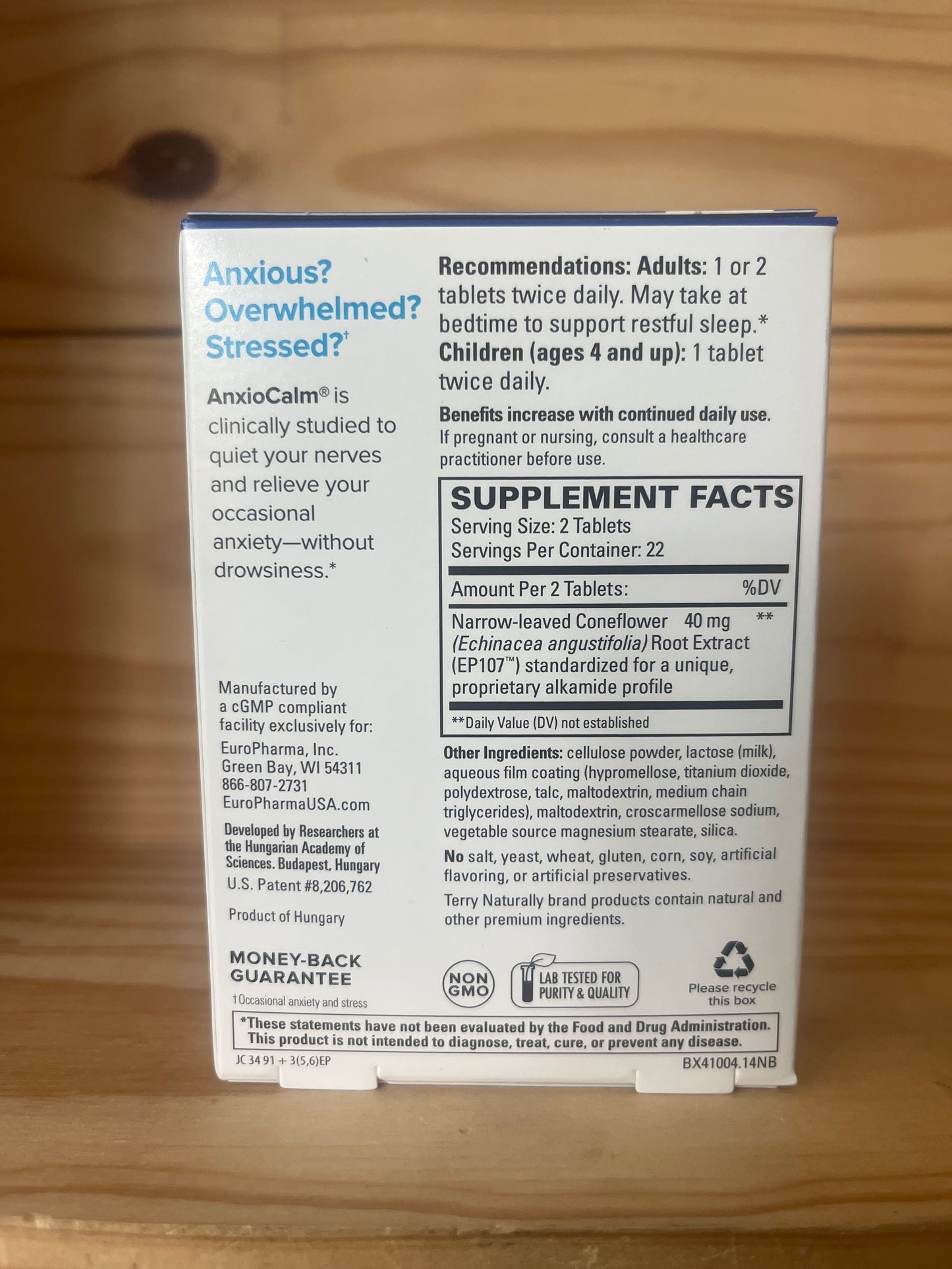 AnxioCalm® Natural Anxiety Stress Support