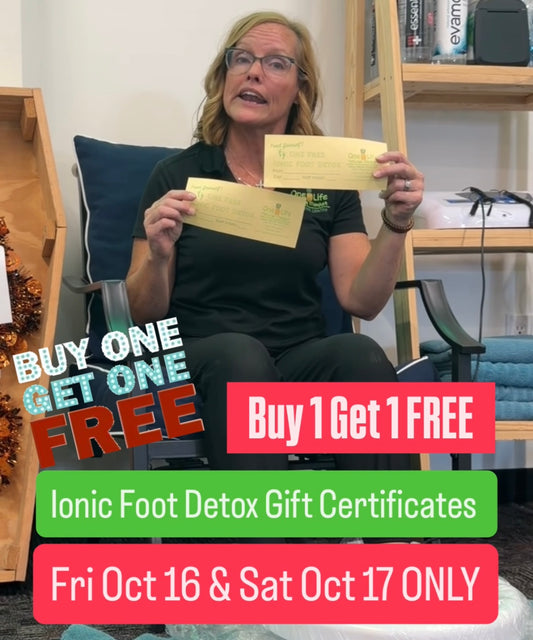 Buy 1 Get 1 Free Ionic Foot Detox Certificates