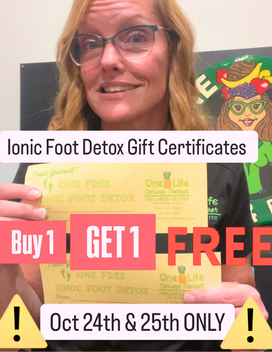 Buy 1 Get 1 FREE Ionic Foot Detox Gift Certificates