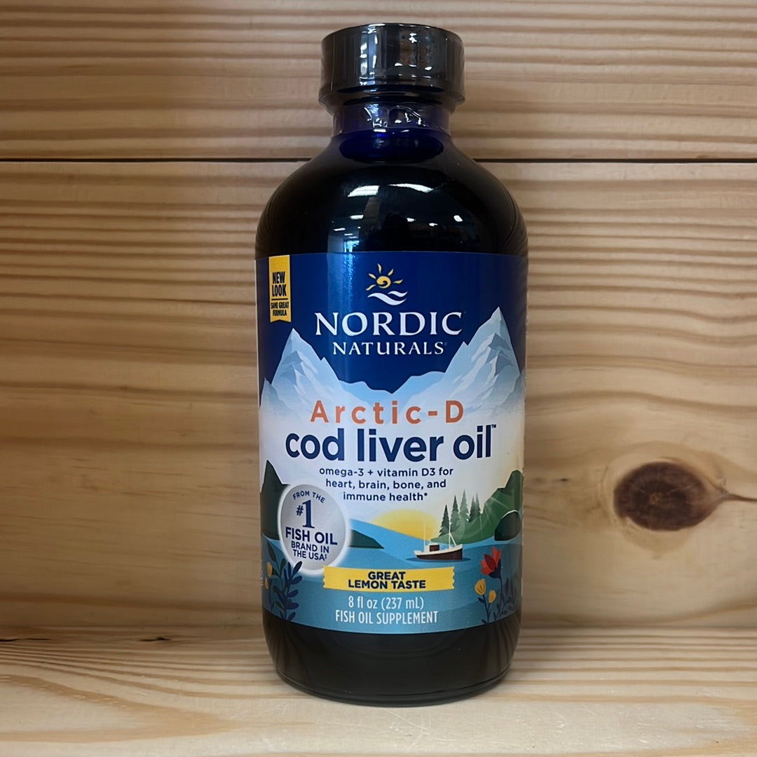 Arctic - D Cod Liver Oil Lemon Flavor with Vitamin D3 - One Life ...