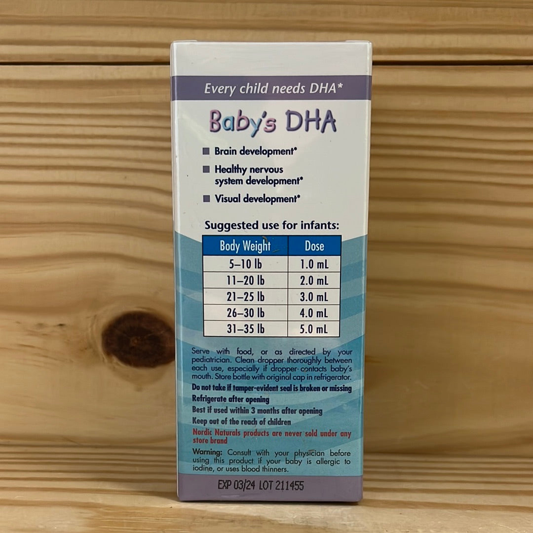 Baby's DHA with Vitamin D3 Omega 3 1050mg Brain Support