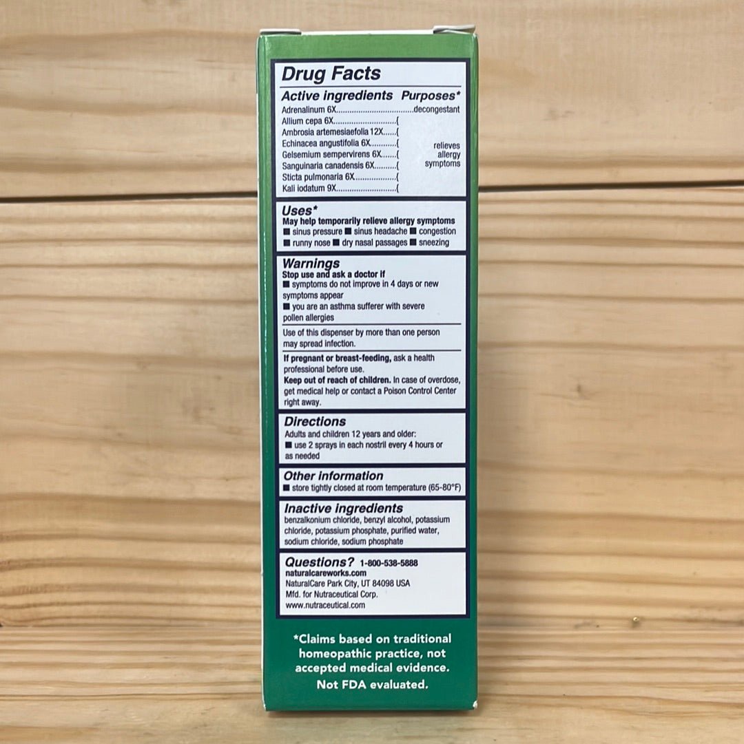 Sinus & Allergy Nasal Spray Homeopathic One Life Natural Market NC