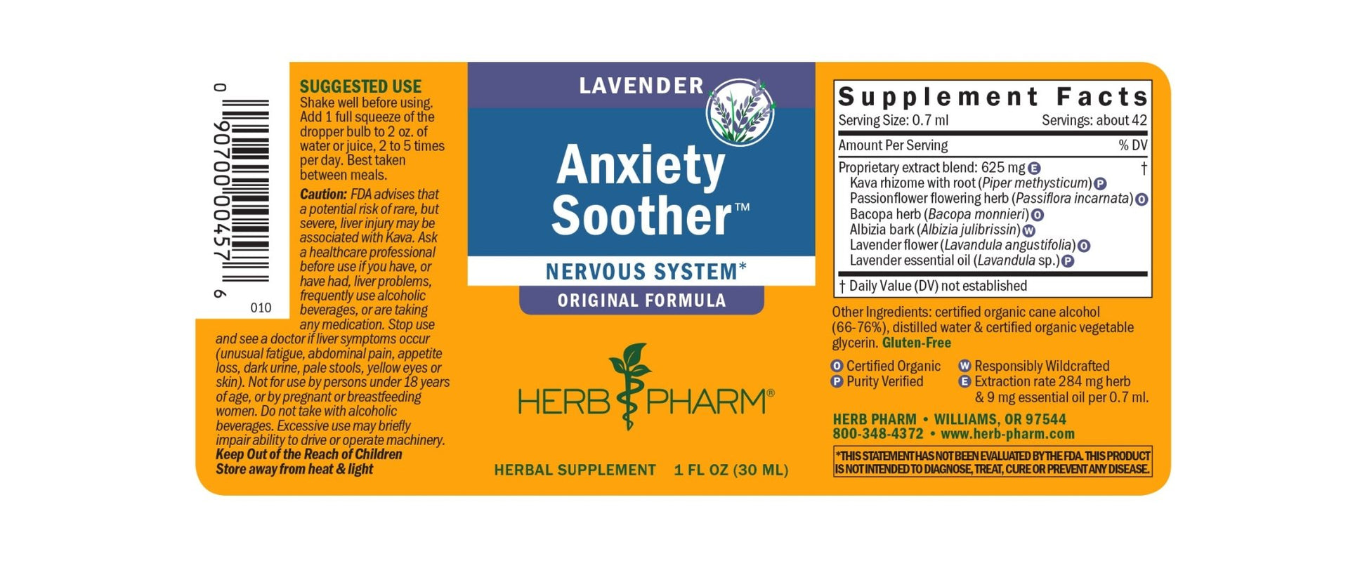 Anxiety Soother™ Original Lavender Liquid Extract - One Life Natural Market NC