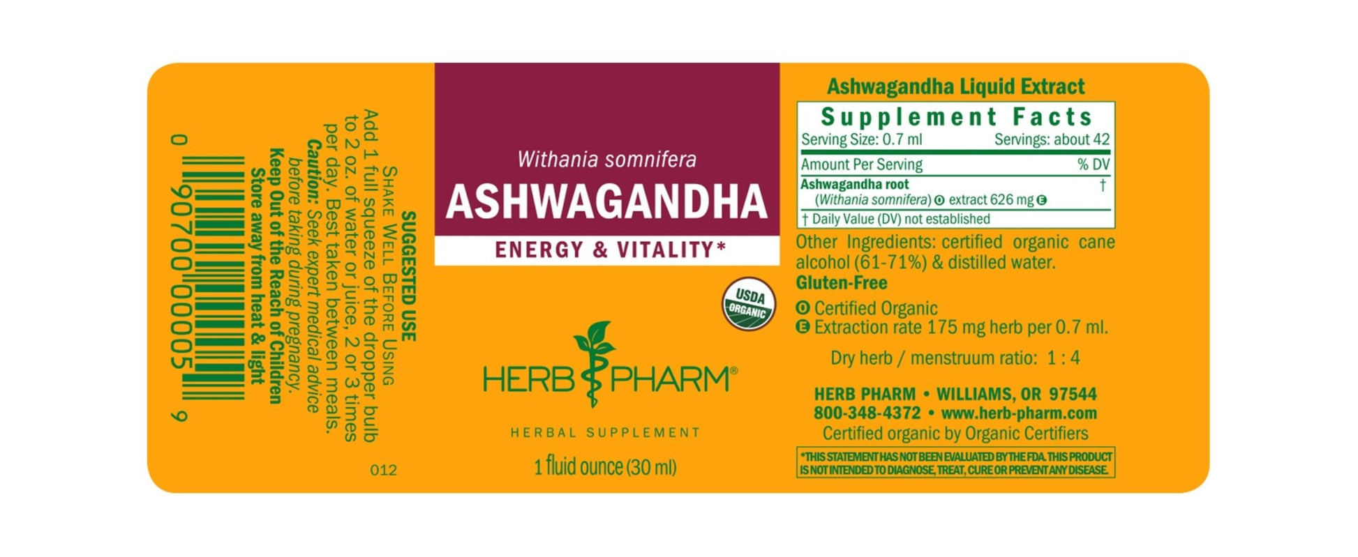 Ashwagandha Liquid Extract - One Life Natural Market NC
