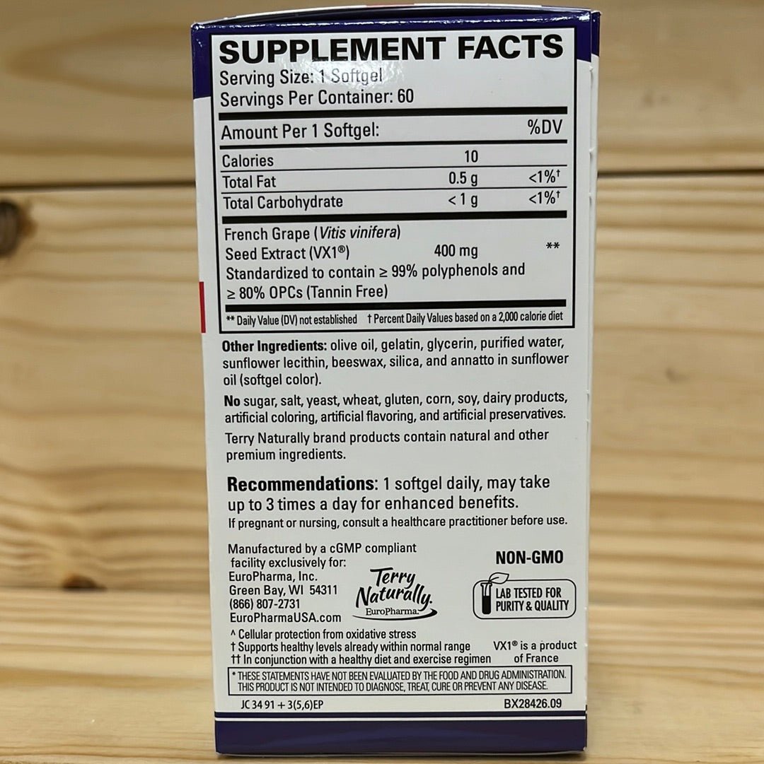 Clinical OPC® French Grape Seed Extract Extra Strength 400 mg - One Life Natural Market NC