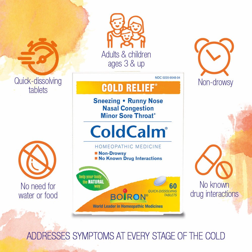 ColdCalm® Tablets Natural Homeopathic Cold Medicine - One Life Natural Market NC