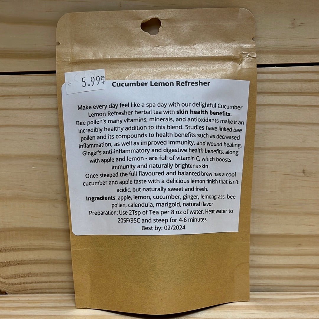 Cucumber Lemon Refresher Loose Leaf Tea 1oz - One Life Natural Market NC