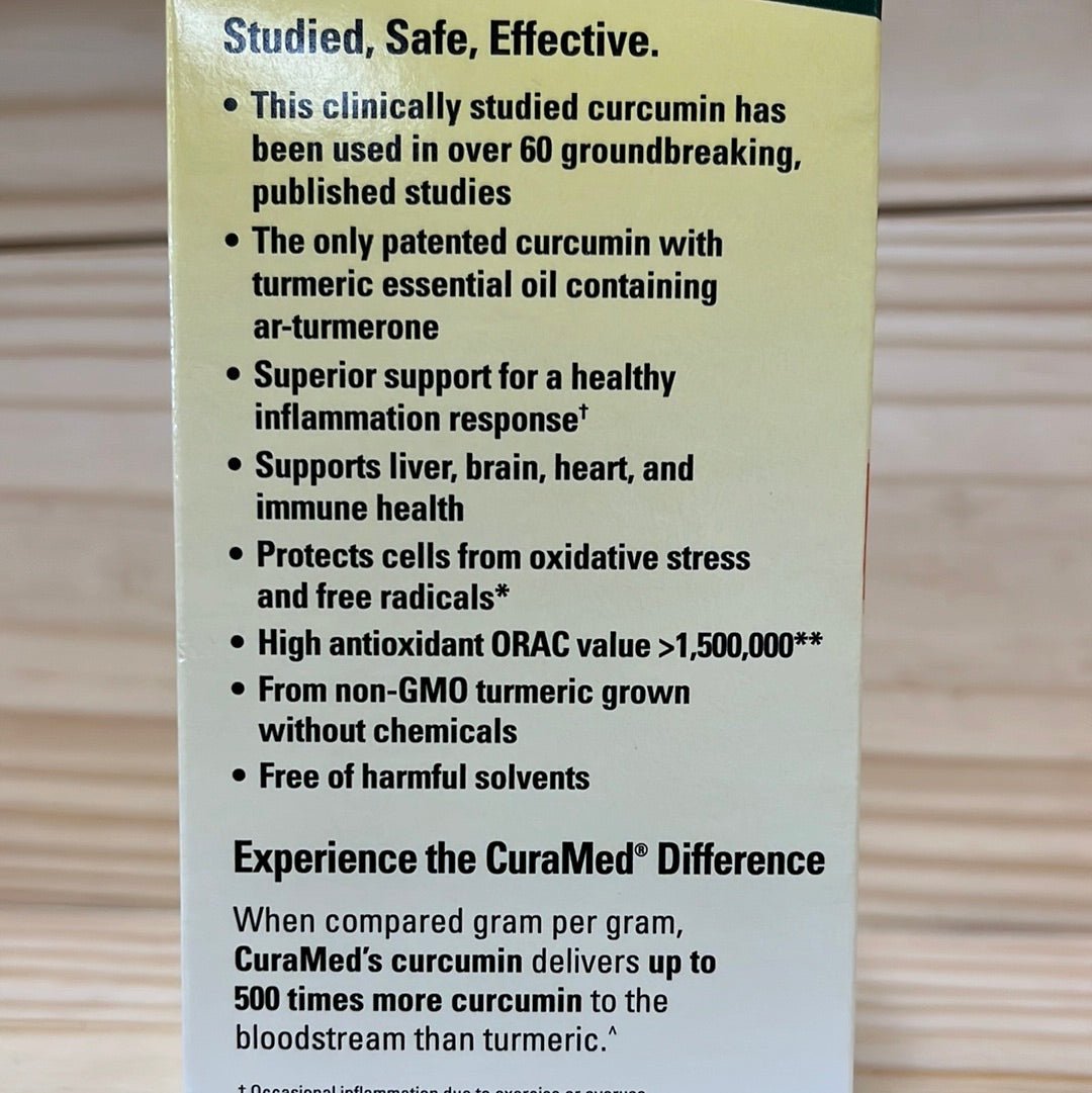 Curamed CuraMed® 375 mg Softgels Curcumin Turmeric Oil - One Life Natural Market NC