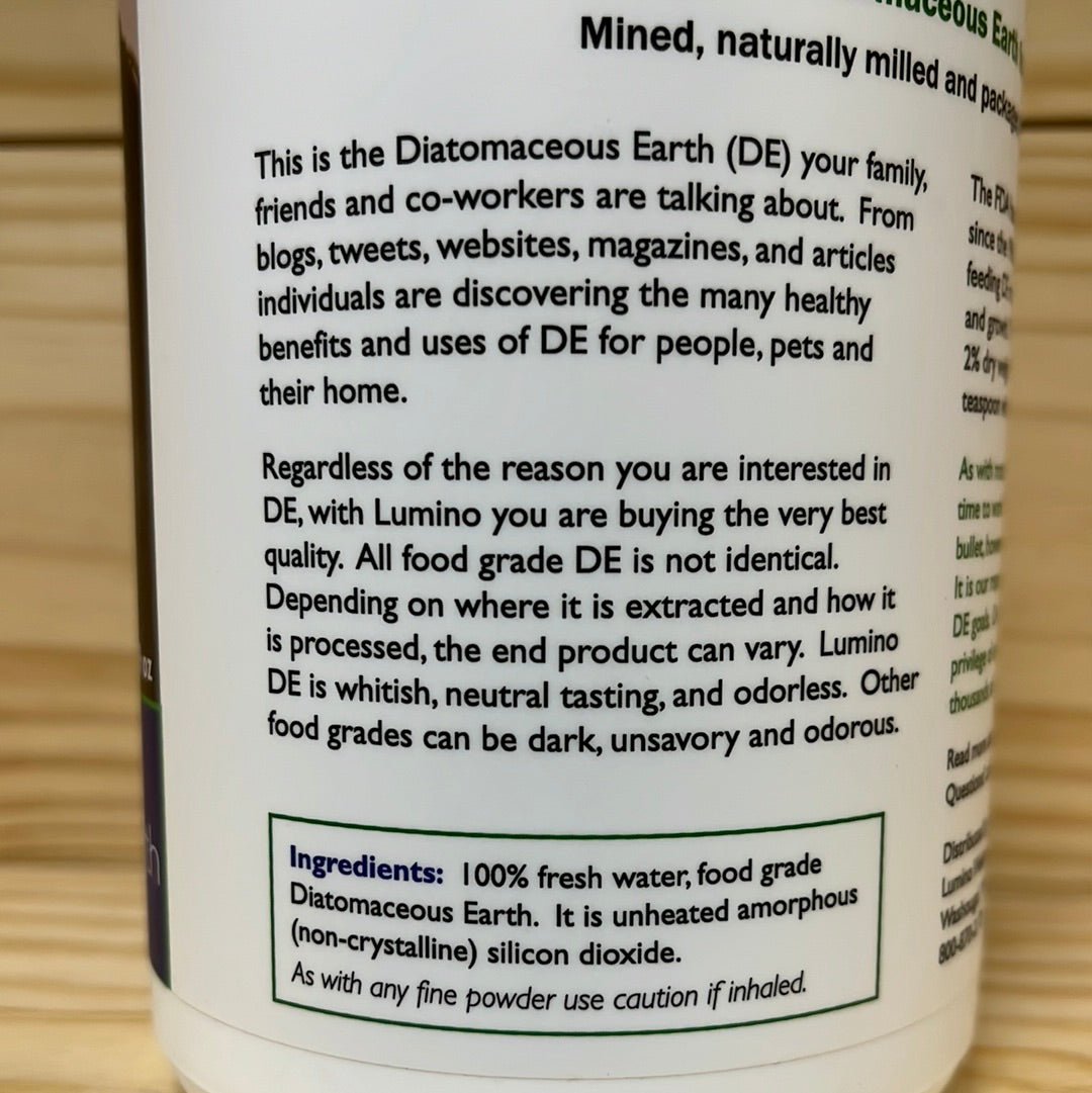 Lumino Food Grade Diatomaceous Earth - One Life Natural Market NC