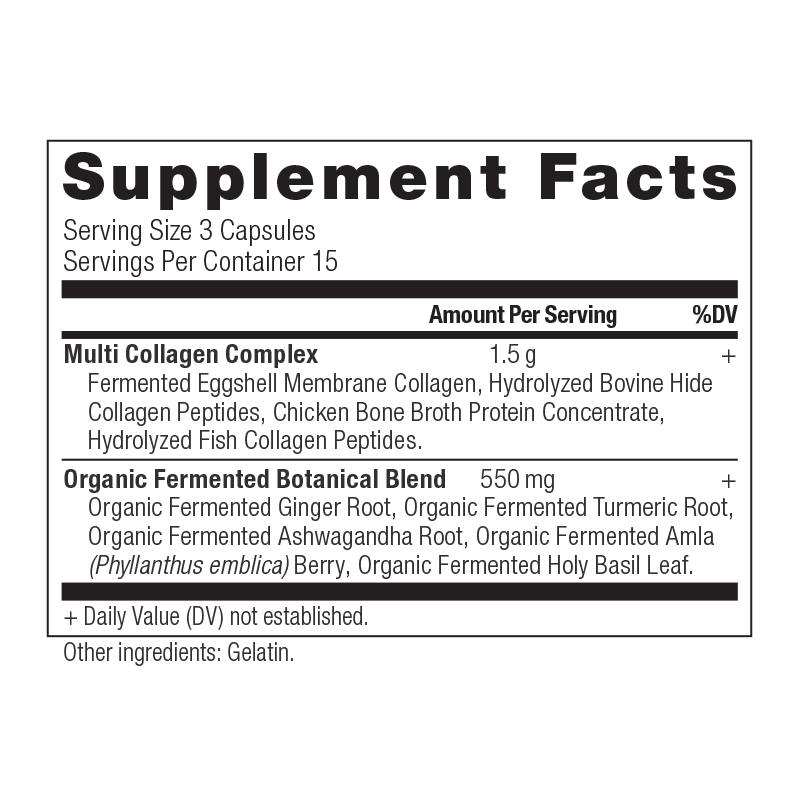 Multi Collagen Capsules Fermented Formula - One Life Natural Market NC