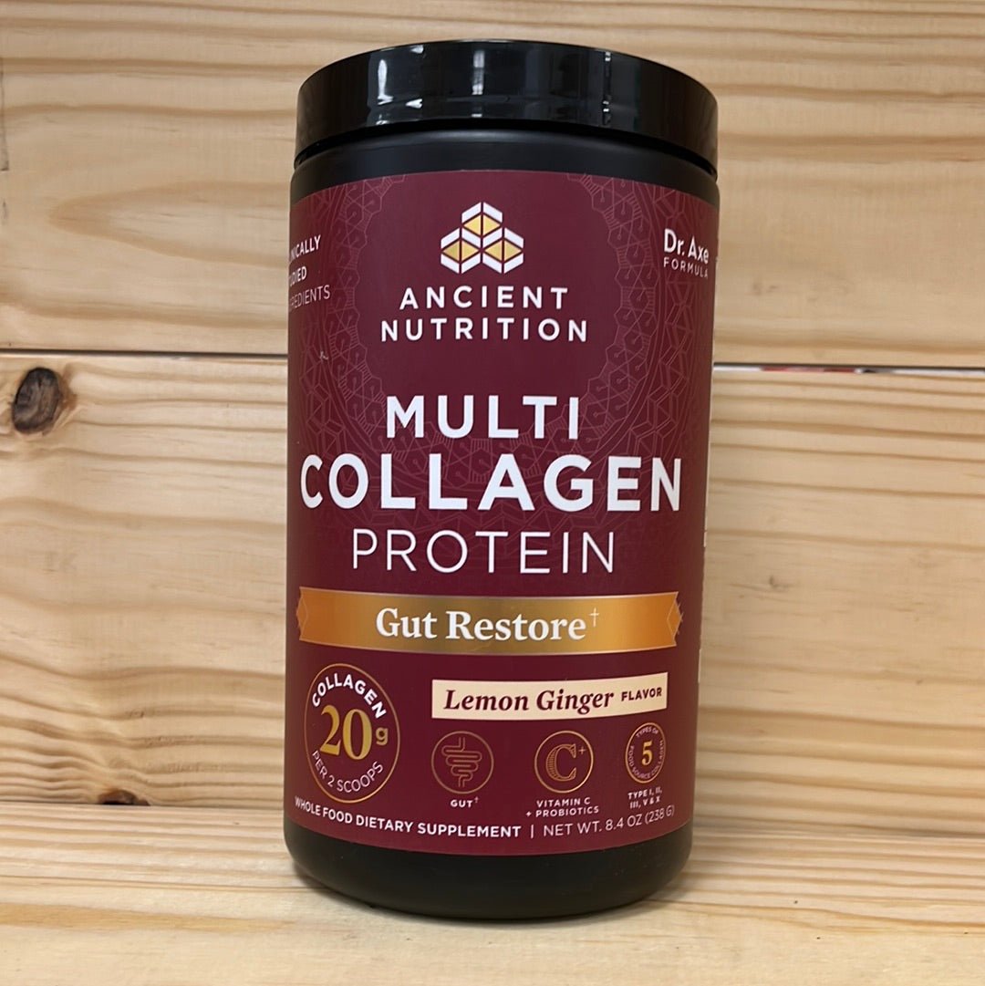 Multi Collagen Protein Gut Restore Probiotics Lemon Ginger - One Life Natural Market NC
