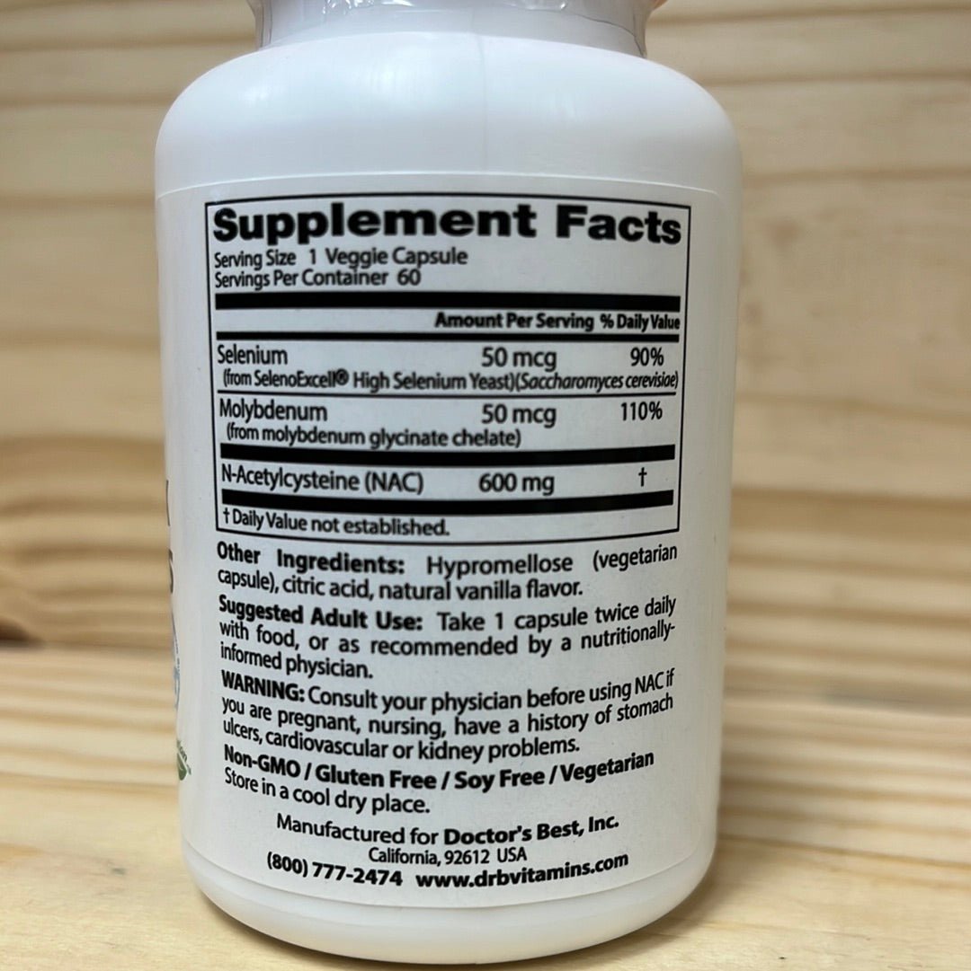 NAC 600 mg N-Acetyl Cysteine Detox Support - One Life Natural Market NC