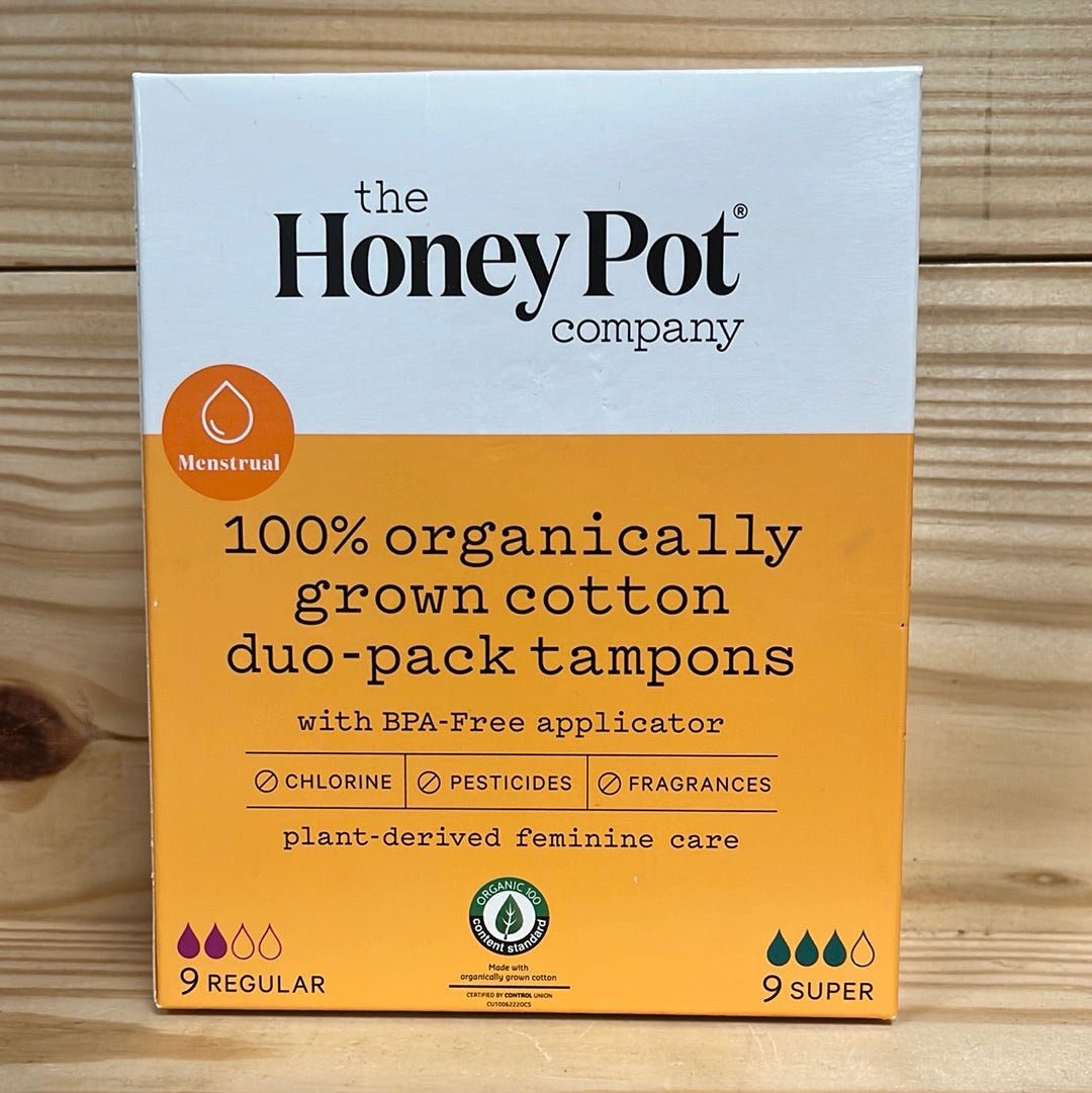 Organic 100% Cotton Tampons Duo Pack Regular + Super - One Life Natural Market NC