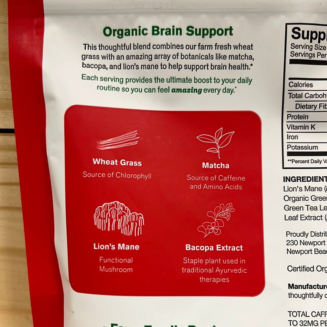Organic Brain Support Superfood Powder - One Life Natural Market NC