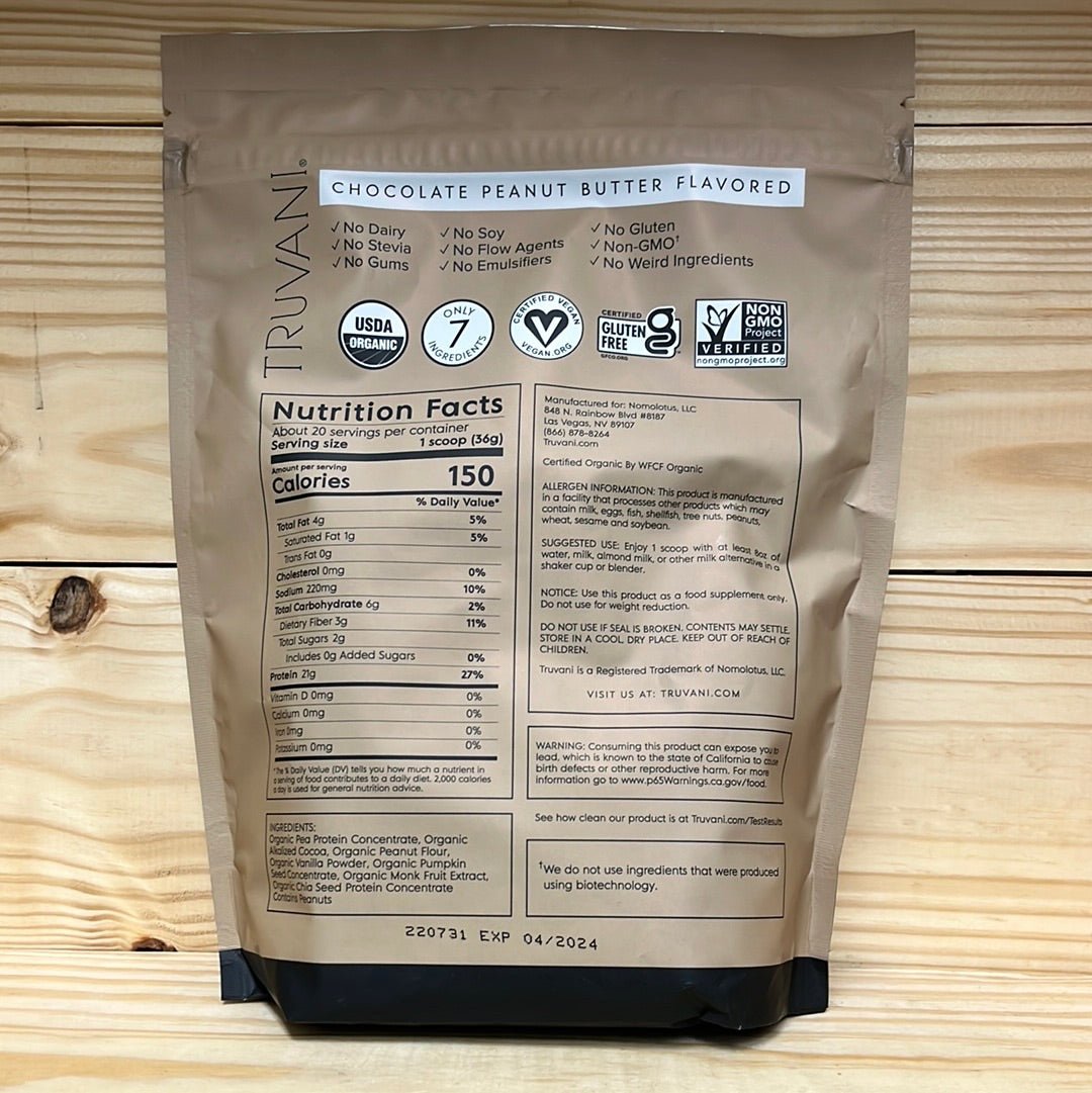 Organic Chocolate Peanut Butter Plant Based Protein Powder - One Life Natural Market NC