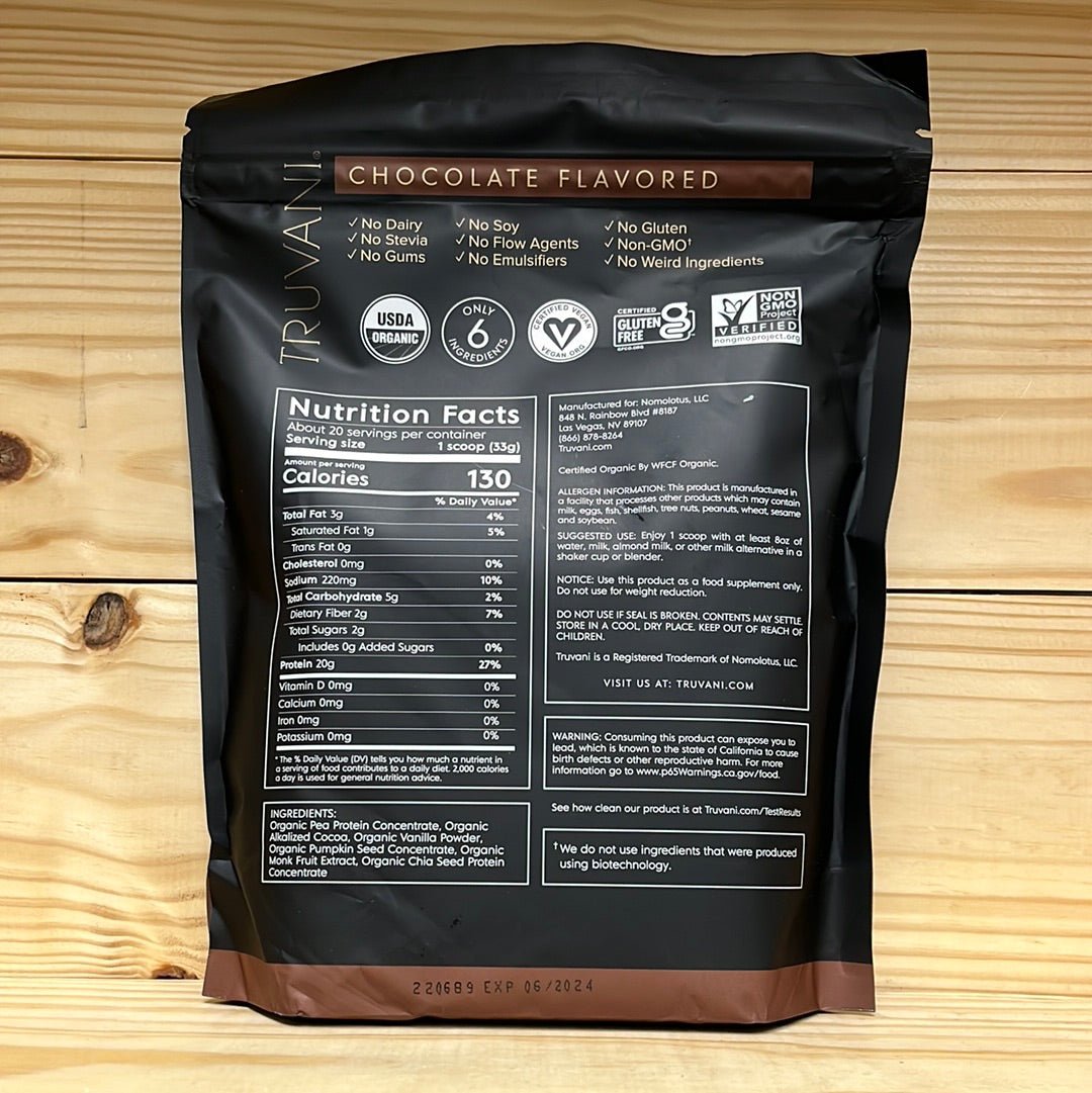Organic Chocolate Plant Based Protein Powder - One Life Natural Market NC