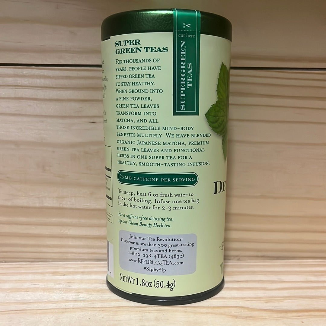 Organic Detox Green SuperGreen Tea Bags - One Life Natural Market NC