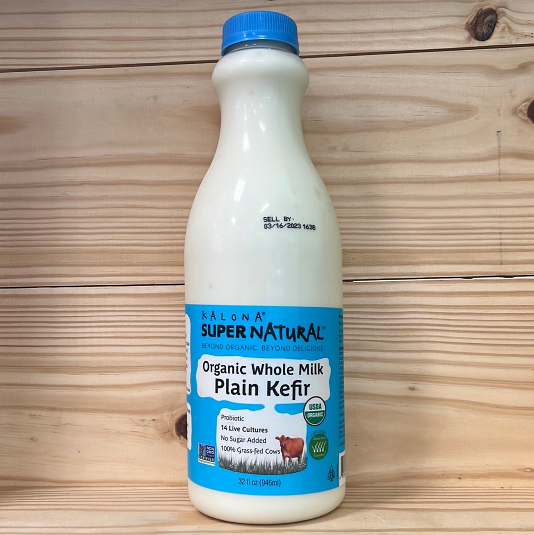 Organic Grass Fed Non-homogenized Whole Milk Plain Kefir - One Life Natural Market NC